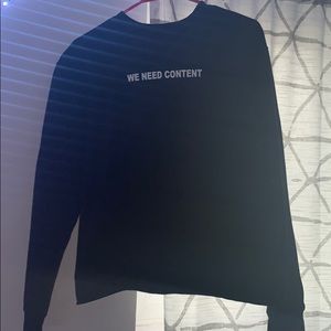 we need content crew neck